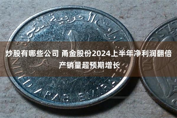 炒股有哪些公司 甬金股份2024上半年净利润翻倍 产销量超预期增长