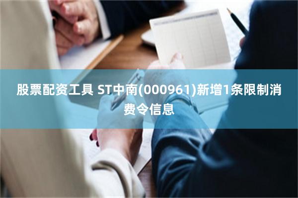 股票配资工具 ST中南(000961)新增1条限制消费令信息