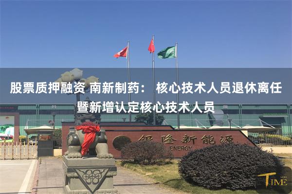 股票质押融资 南新制药： 核心技术人员退休离任暨新增认定核心技术人员