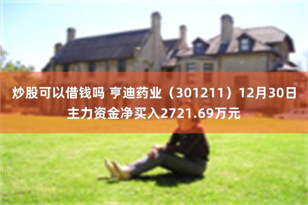 炒股可以借钱吗 亨迪药业（301211）12月30日主力资金净买入2721.69万元