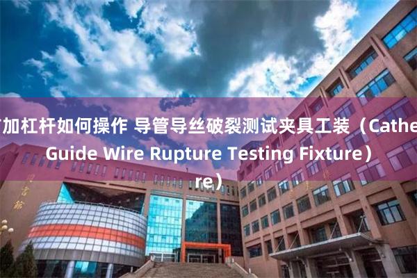 股市加杠杆如何操作 导管导丝破裂测试夹具工装（Catheter Guide Wire Rupture Testing Fixture）